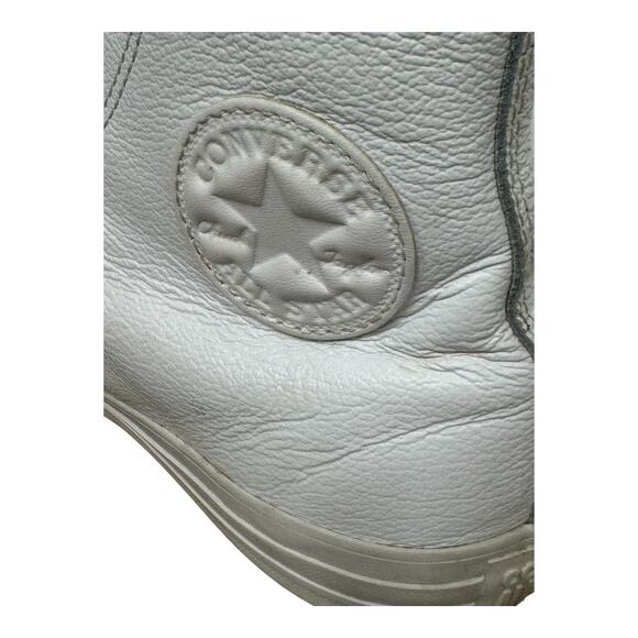 Converse All Star Chuck Taylor Men 7 Women 9 White Leather Hightop Shoe main image 12